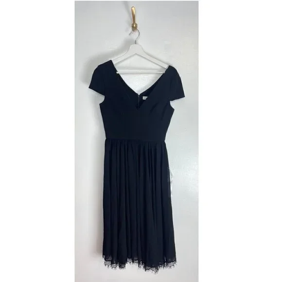 dress the population corey chiffon fit & flare cocktail dress Corey Dress Dress the Population